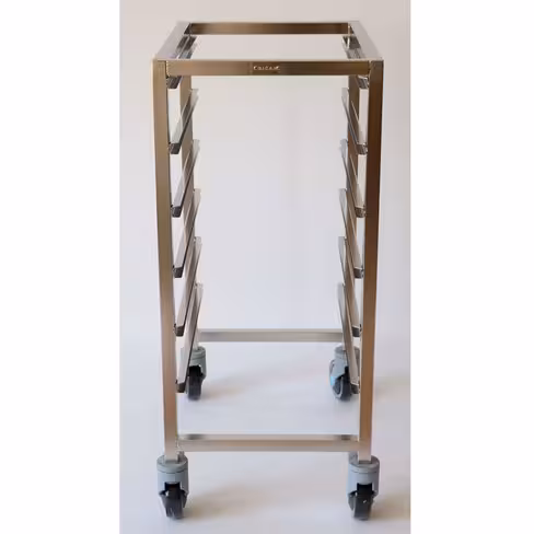 Chariot 6 niveaux de glissières espacées de 105 mm - pour bac 530 x 325 mm