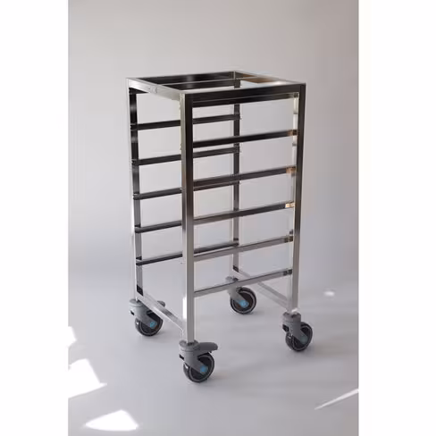 Chariot 6 niveaux de glissières espacées de 105 mm - pour bac 354 x 325 mm