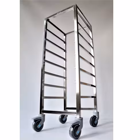 Chariot 8 niveaux de glissières espacées de 105 mm - pour bac 354 x 325 mm
