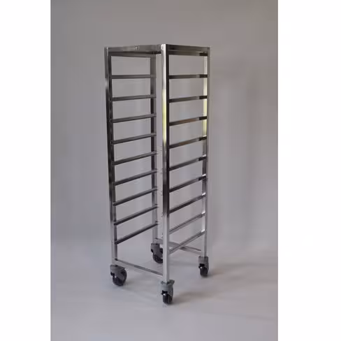 Chariot 10 niveaux de glissières espacées de 105 mm - pour bac 354 x 325 mm