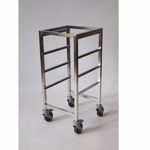 Chariot 4 niveaux de glissières espacées de 155 mm - pour bac 354 x 325 mm