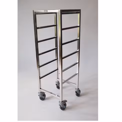 Chariot 6 niveaux de glissières espacées de 155 mm - pour bac 354 x 325 mm