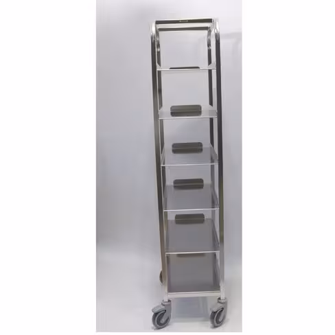 Chariot - 6 niveaux de tablette inox - 310 mm