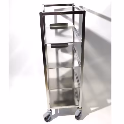 Chariot - 4 niveaux de tablette inox - 335 mm