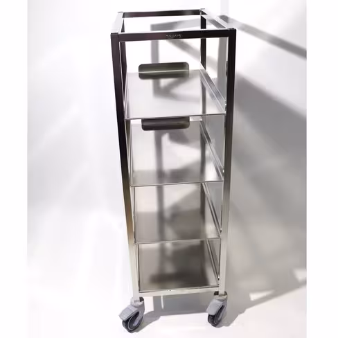 Chariot - 4 niveaux de tablette inox - 310 mm