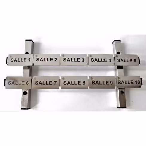 Plaque gravée - SALLE 8 - clipsable - 85 x 45 mm