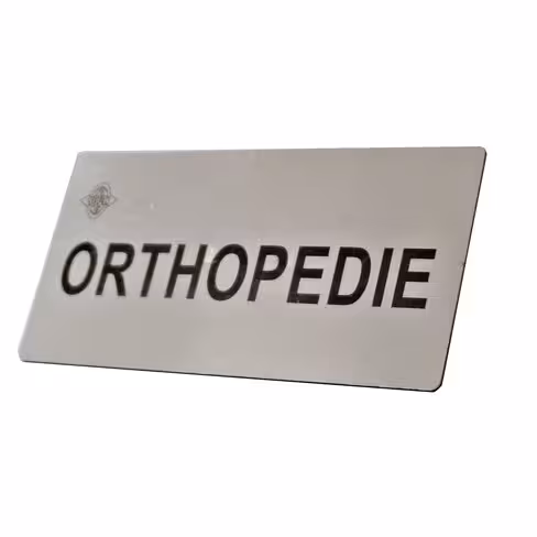 Plaque gravée - ORTHOPEDIE - clipsable - 100 x 50 mm