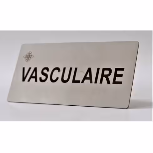 Plaque gravée - VASCULAIRE - clipsable - 100 x 50 mm