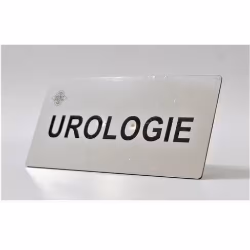 Plaque gravée - UROLOGIE - clipsable - 100 x 50 mm