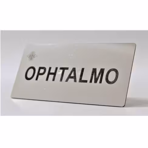 Plaque gravée - OPTHLAMO - clipsable - 100 x 50 mm
