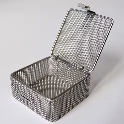 Panier de lavage 20.407 - maille 1 x 1 - 80 x 80 x 40 mm