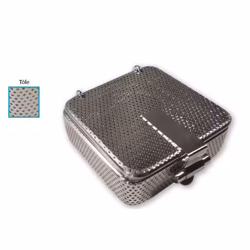 Panier de lavage - tôle microperforée - 60 x 60 x 20 mm
