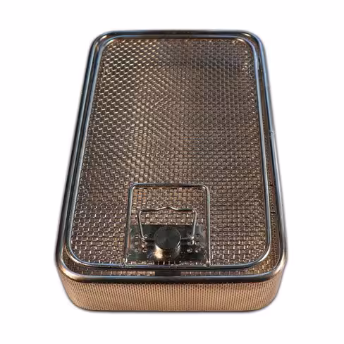 Panier de lavage - maille 2 x 2 et tôle microperforée - 220 x 150 x 50 mm