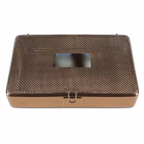 Panier de lavage - maille 2 x 2 et tôle microperforée - 280 x 175 x 60 mm