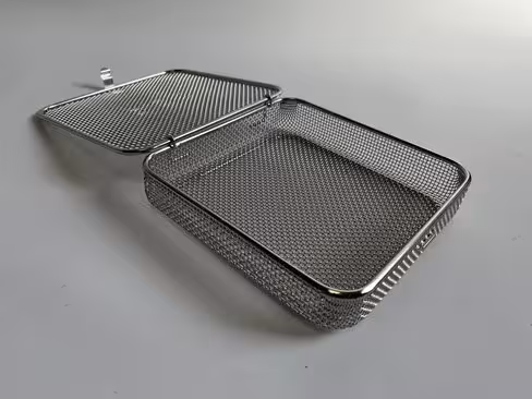 Panier de lavage - maille 3 x 3 ou 4,5 x 4,5 - 240 x 250 x 50 mm