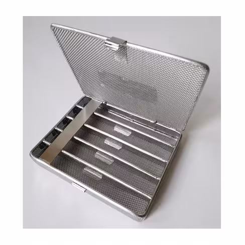Panier de lavage - maille 1 x 1 et tôle - 5 compartiments - 180 x 140 x 30 mm