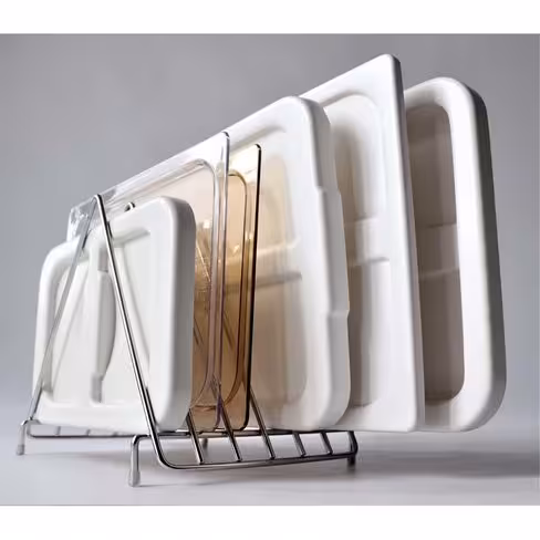 Support égouttoir pour 6 couvercles - 260 x 310 x 300 mm