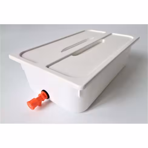 Ensemble bac et couvercle - robinet - 530 x 325 x 150 mm - autoclavable