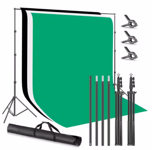 Système complet fond vert et support de fond