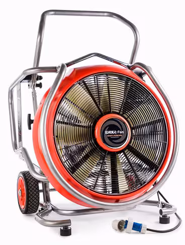 Ventilateur grand débit portable Parkfan 80 400v tri / 50hz inclinaison entre10°et20° télécommande radio/brumisateur