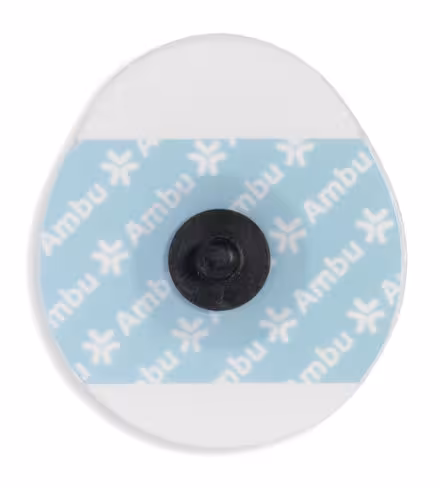 Electrode ECG White Sensor à bouton presion central et support mousse - compatible IRM - 1 boite de 600 unités