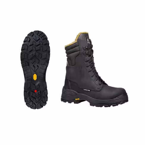 Chaussure montante fourrée Tundra - Lemaître - cuir pleine fleur - noir - taille au choix