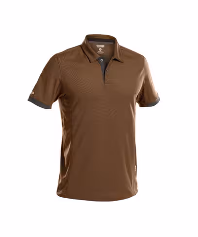 Polo homme manches courtes Traxion - PBV Dassy - brun argile/gris anthracite - taille au choix