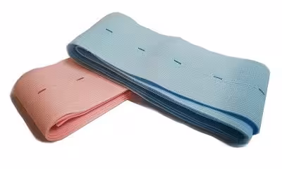 Sangle abdominale, réutilisable, patient unique, non lavable, rose et bleu, lot de 50 paires