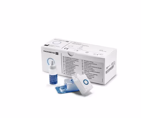 Boîte comprenant 12 membranes pour capteur TC92 [ptcCO2-SpO2] et 1 flacon d'électrolytes de 10 mL