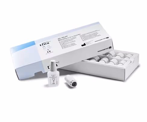 Boîte comprenant 12 membranes pour capteur de ptcO2 et 1 flacon d'électrolytes, pour moniteur PeriFlux 6000