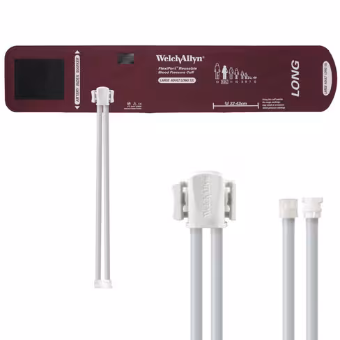 Brassard de PNI, FlexiPort, réutilisable, adulte, large, obèse 32-43 cm [2 tubes, mâle/femelle]