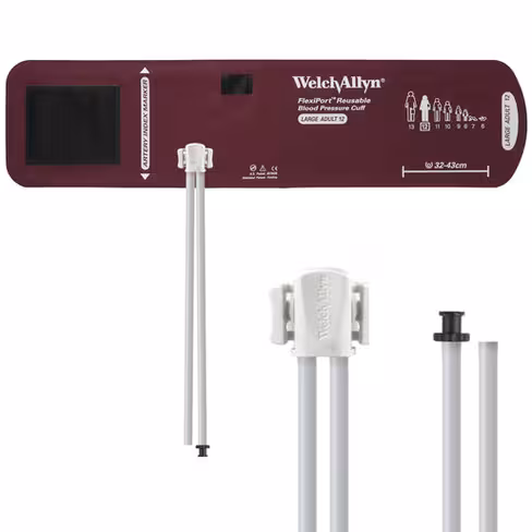 Brassard de PNI, FlexiPort, réutilisable, adulte, obèse 32-43 cm [2 tubes, tube non huilé]