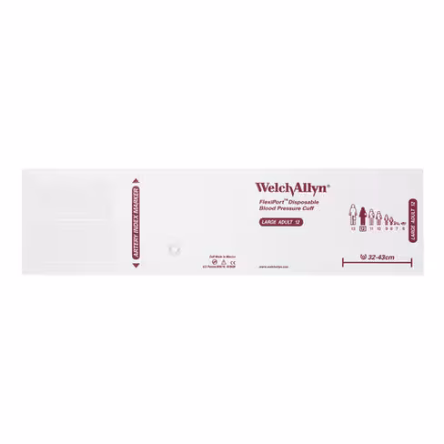 Brassard de PNI, FlexiPort Soft, usage unique, adulte, obèse, 32-43 cm, lot de 20 [sans tube]