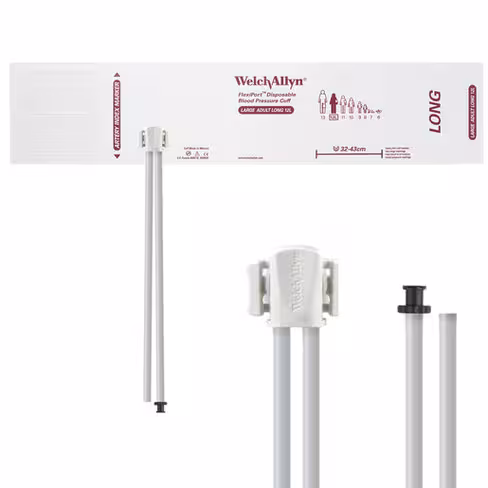 Brassard de PNI, FlexiPort Soft, usage unique, adulte, large, obèse 32-43 cm, lot de 20 [2 tubes, non huilé]