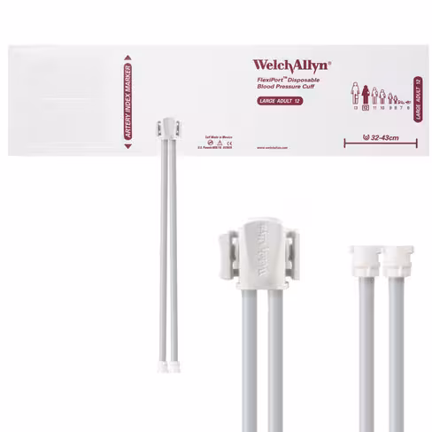 Brassard de PNI, FlexiPort Soft, usage unique, adulte, obèse, 32-43 cm, lot de 20 [2 tubes]