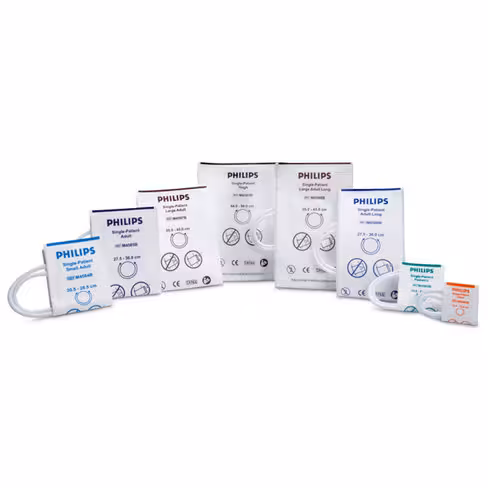 Brassard de PNI Gentle Care, patient unique, adulte, 27.5-36 cm [bleu marin], lot de 10