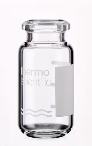 Vial 10ml clear crimp 20mm headspace beveld, x1000