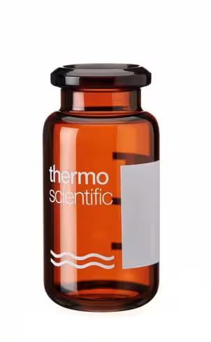 Vial 10ml amber crimp 20mm headspace beveld, x1000