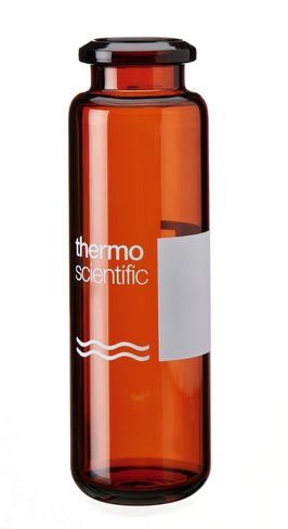 Vial 20ml amber crimp 20mm headspace beveld, x1000