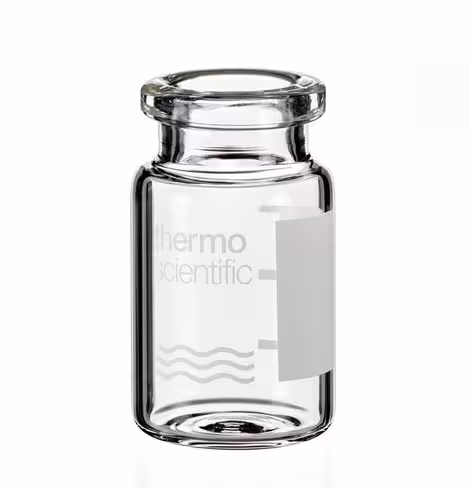 Vial 6ml clear crimp 20mm headspace square e, x5000
