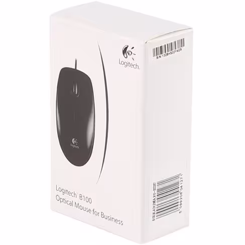 Souris filaire - LOGITECH B100 - USB - Noir - en matière recyclée