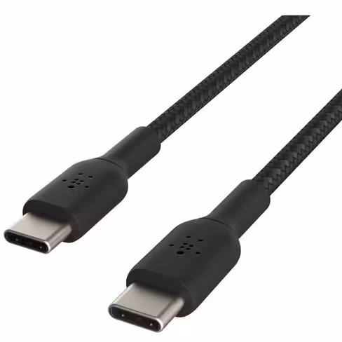 Câble charge rapide USB type C 60 W tressé Belkin- 1 m Noir