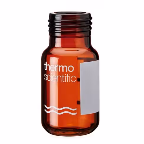 Vial 10ml amber screw 18mm headspace round bo, x100