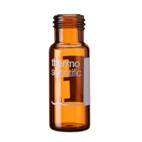 Vial 2ml amber screw 9mm short thread id pat, x5000