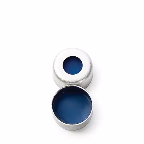 Bouchon crimp 8mm silver aluminum blue, x100