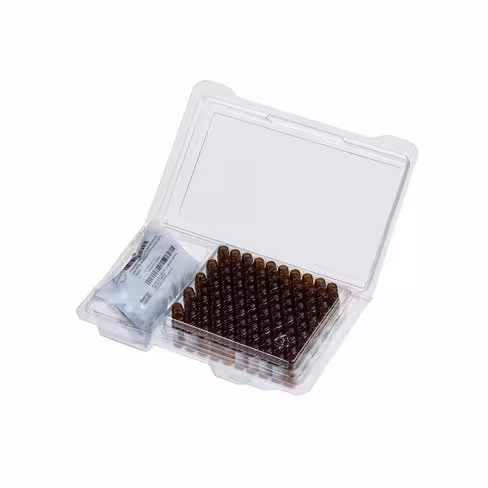 Kit vial 0.2ml amber tpx screw 9mm conic. gla, x100