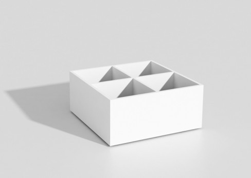 Bac à BD sur roulettes Nova - enfant - l. 60 x h. 30 x pr. 60 cm - 4 cases