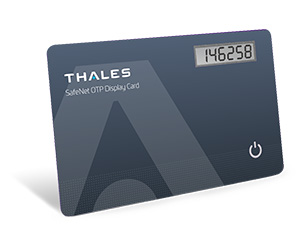 Carte d'authentification Thales à mot de passe à usage unique ISO 7810