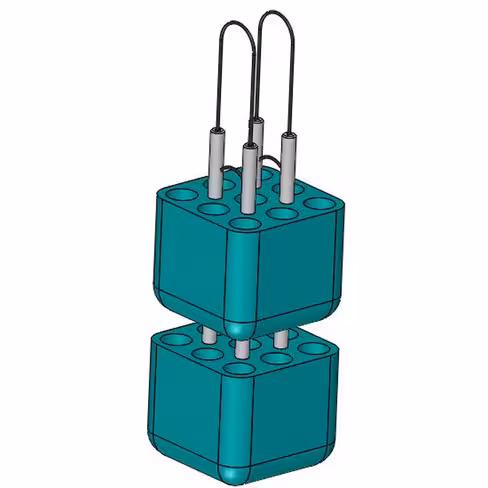 Adaptateur carré pour micro tube 2 ml pour nacelle SB 150 - lot de 4