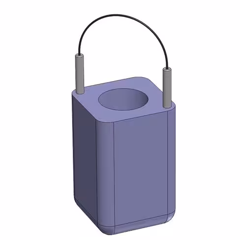 Adaptateur carré pour tube fond rond 50 ml pour nacelle SB150 - lot de 4